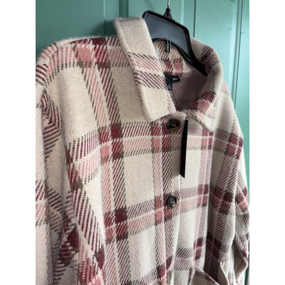 On Blue large plaid shacket SO SOFT - Picture 4 of 8